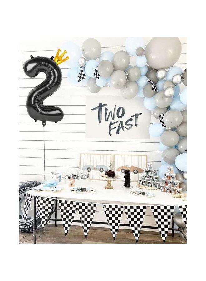 40 Inch Black Foil Number Balloon, Large Mylar Numbers for Birthday Anniversary Retirement Party Decorations (0, 10, 20, 30, 40, 50, 60, 100), Helium Free (2) - Image 4
