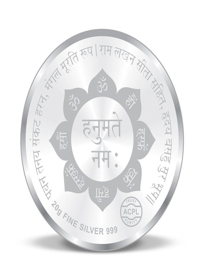 ACPL Precious Moments Lord Hanuman 20 Gram Silver Coin With Gift Box 999 Pure BIS Hallmarked By ACPL - Image 3