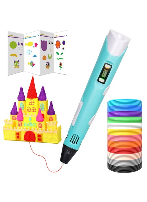 3D Pen for Kids and Adults,Compatible with 1.75mm PLA and ABS Filament Refills,3D Art Printing Printer Pens with LCD Screen Automatic Feeding,USB Charging,Interesting Gifts Toys