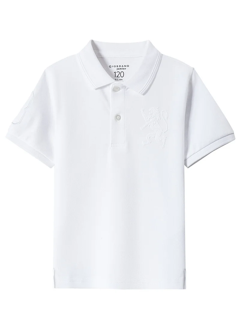 GIORDANO Junior Embroidery Short Sleeve Bold Polo