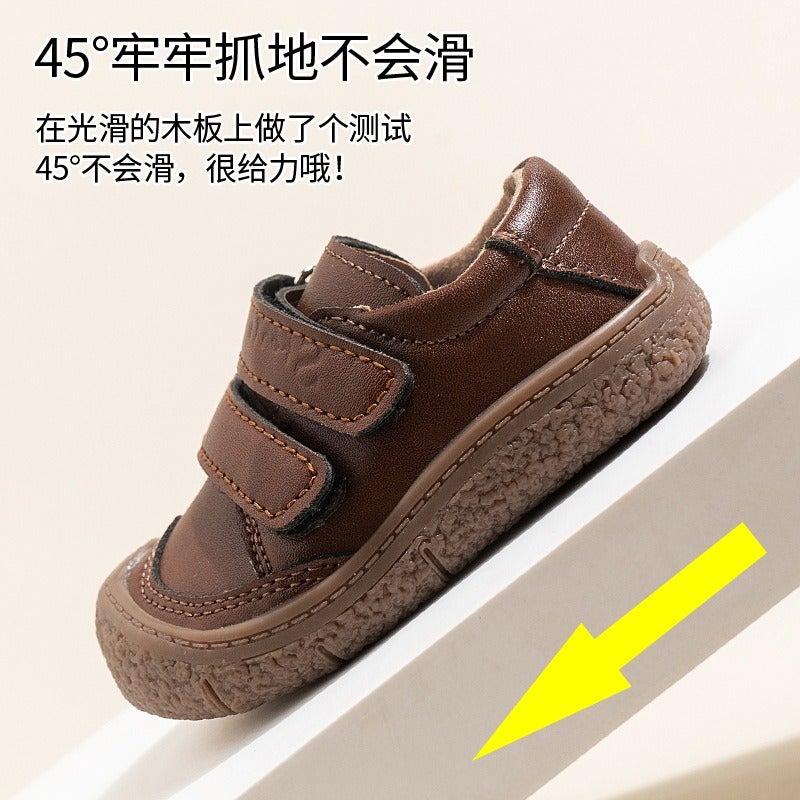 bigegog Soft Leather Anti-Kick Toe-Protection Toddler Walking Shoes for Boys and Girls, Spring Autumn New Arrival, Cute Baby Shoes, Low-Top Casual - Image 4