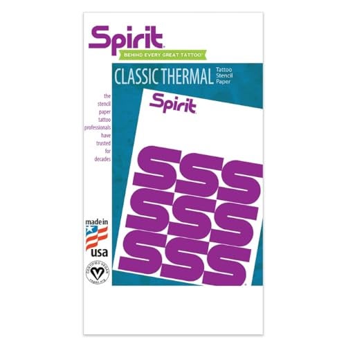 SpiritÂ® Classic Thermal Tattoo Stencil Transfer Paper, 8.5" X 14" - 100 Sheets, Certified Vegan, Proudly Made in The USA - Image 1