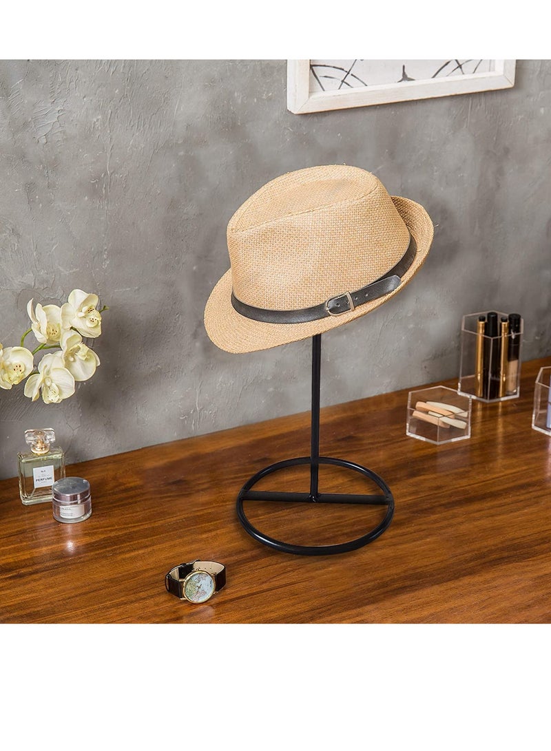 Wig Stand Holder,Hat Racks,Hat Display Stand,12 inch Stable Sturdy Wig Head Holder, Freestanding Durable Hat Holder Storage Stand, Metal Hat Cap Rack Wigs Holder  (black) - Image 4