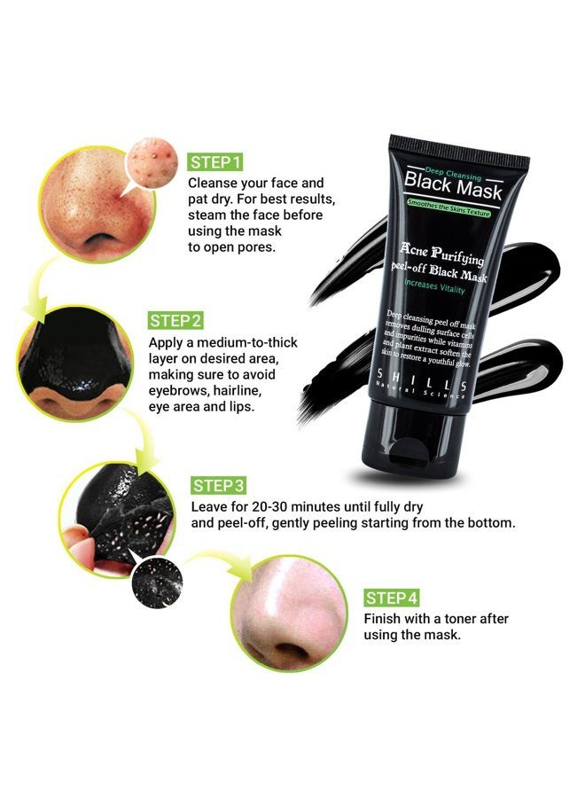 Shills Blackhead, Removes Blemishes, Purifyies, Cleanses Skin. Activated Charcoal (50 ml) - Image 5