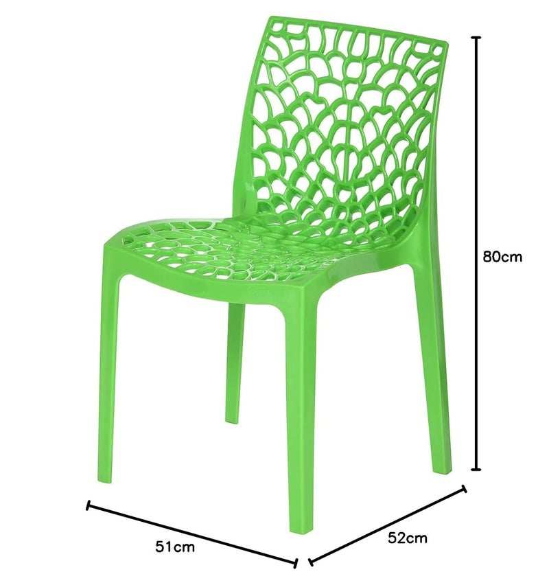 Supreme Web Heavy Plastic Chair for Home Garden Parrot Green Set of 1 70 x 140 cm - Image 3
