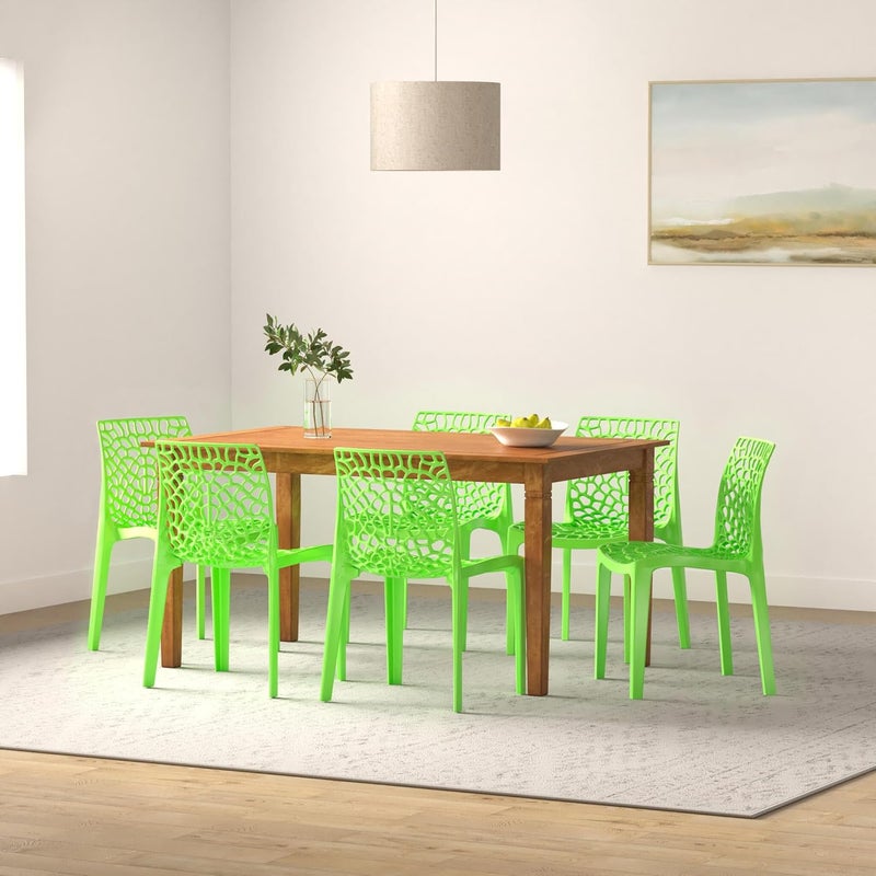 Supreme Web Heavy Plastic Chair for Home Garden Parrot Green Set of 1 70 x 140 cm - Image 2
