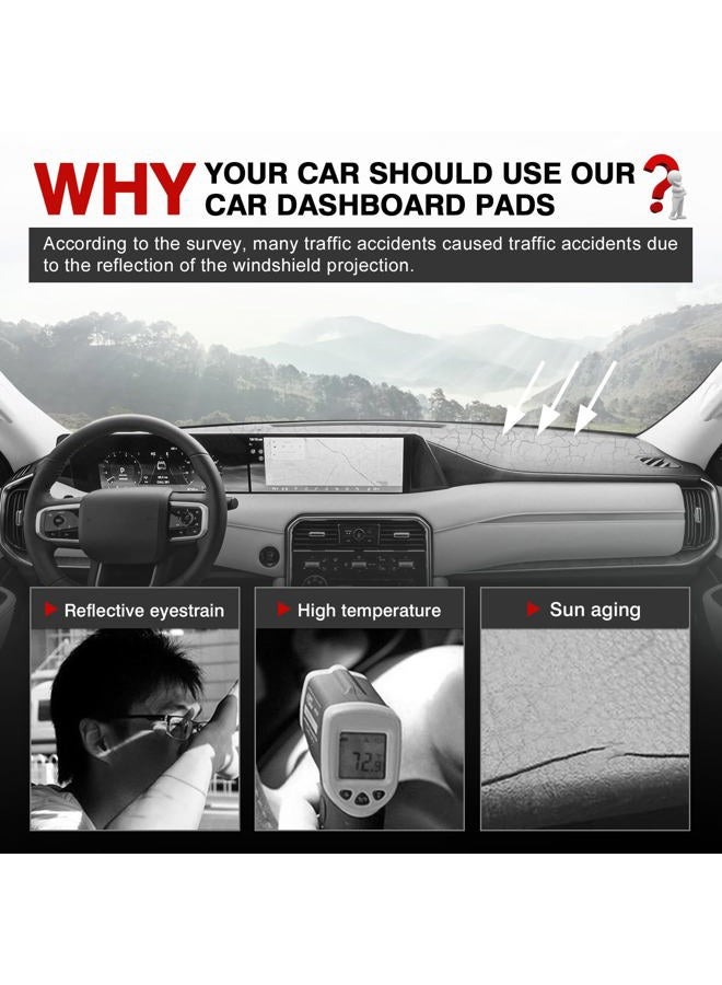 Autorder Dashboard Cover Mat for Nissan Armada 2025 2026 Accessories Dash Cover Upgrade Flannel Dash Mat Sunshade Glare UV Rays Protector(Only fit for 14.3-inch Touchscreen) - Image 2