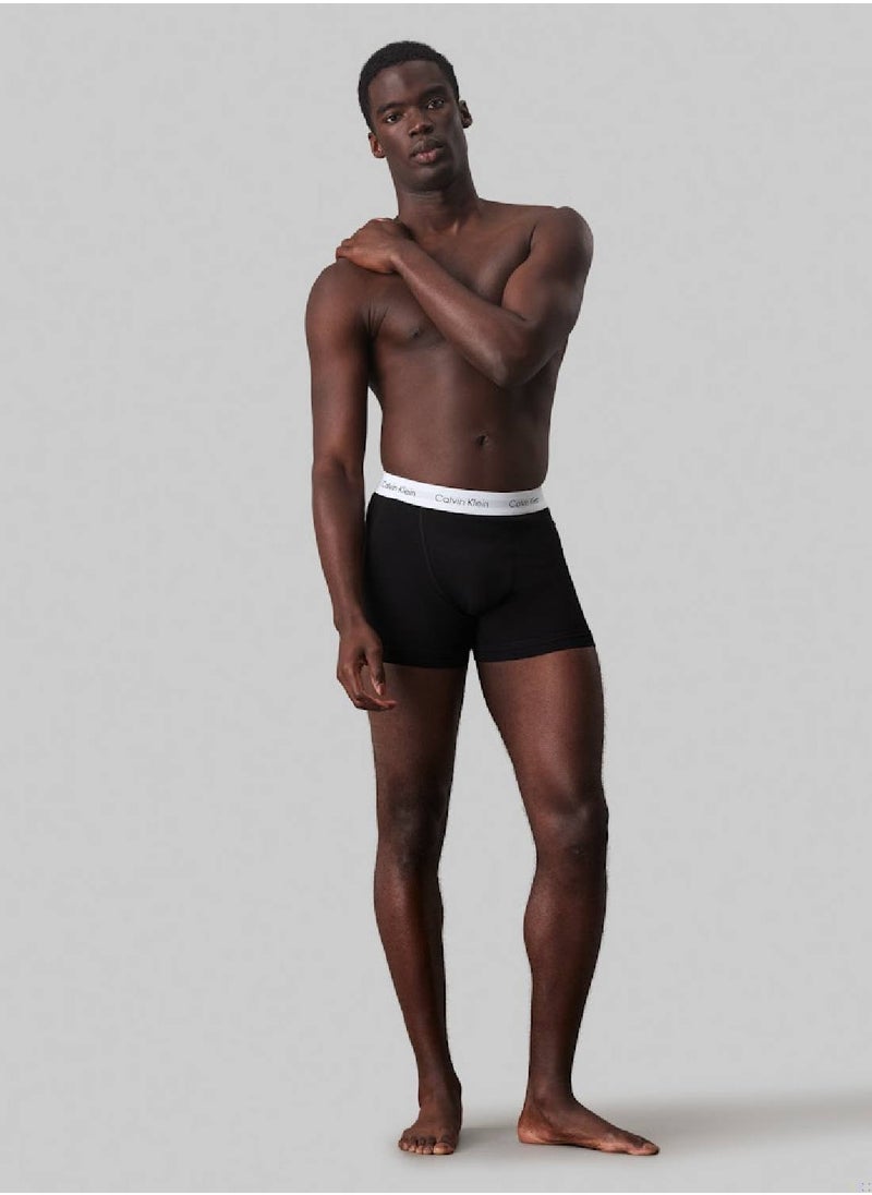 CALVIN KLEIN Men's 3 Pack Trunks - Cotton, Multicolour  - Image 4
