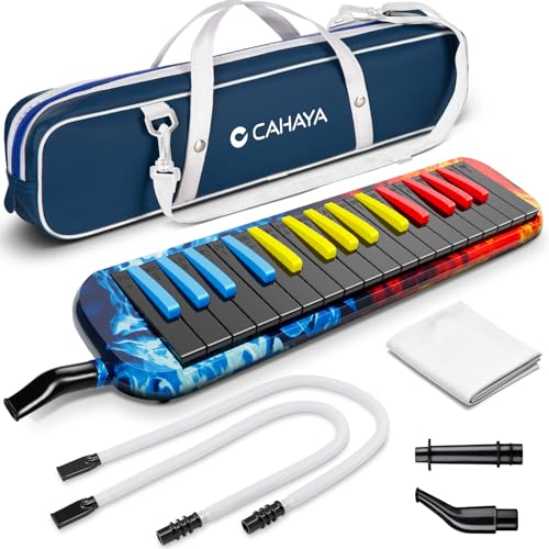 CAHAYA Melodica 32 Keys: Double Tubes Mouthpiece Air Piano Keyboard Musical Instrument Gift with Carrying Bag for Beginners, Professional Musicians - Image 1