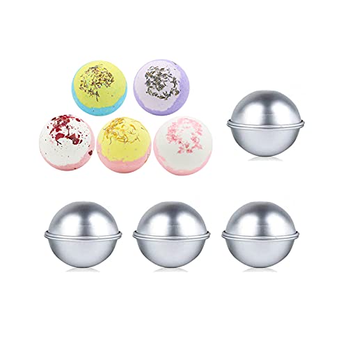 Bloss Bath Bomb Molds 4 Set 2.5 Inch, Bath Bomb Mold Kit 8 Pieces Bath Bombs Press, DIY Metal Bath Bombs Molds - Image 1