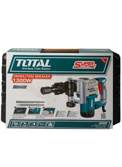 TOTAL TOTAL Demolition Breaker 1300W (TH2130016) – Powerful Electric Demolition Hammer with 20J Impact Force, Anti-Vibration System, HEX Chuck, 2 Chisels, and Extra Carbon Brushes for Heavy-Duty Construction and Demolition Jobs  - Image 5