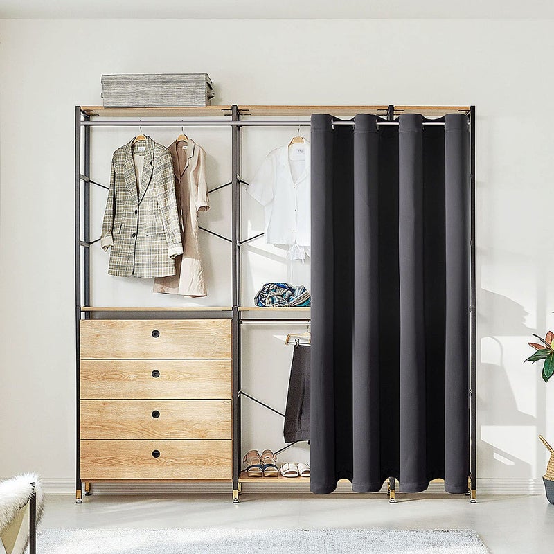 ChrisDowa Blackout Door Curtains for Doorway Privacy  Grommet Closet Curtains for Bedroom Closet Door  Thermal Insulated Temporary Door Cover Room Divider Curtain (1 Panel  Dark Grey  42 x 80 Inch) - Image 3