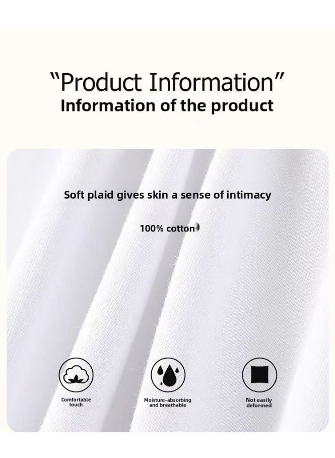 ماك جاباجز white T-shirt -100% pure cotton, thick 250G, neutral series, long sleeved round neck T-shirt, simple and unique, suitable for daily leisure - Image 4