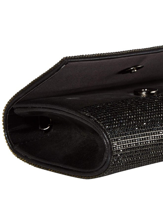 Jessica McClintock Womens Alexis Sparkle And Shine Clutch Evening Bag Black One Size Us  - Image 4