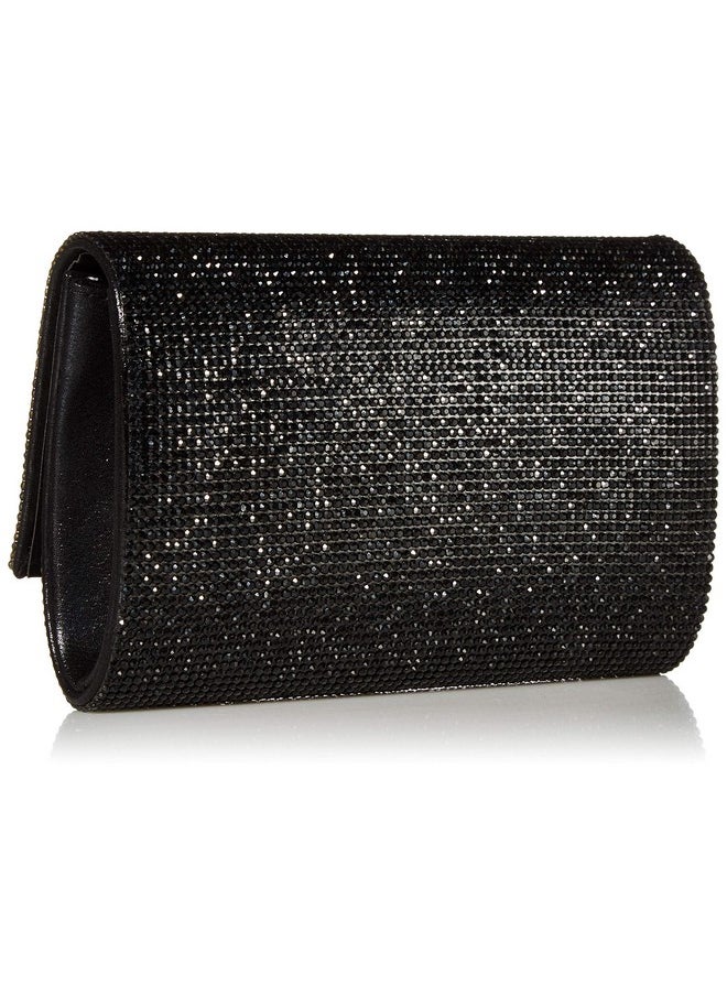 Jessica McClintock Womens Alexis Sparkle And Shine Clutch Evening Bag Black One Size Us  - Image 2