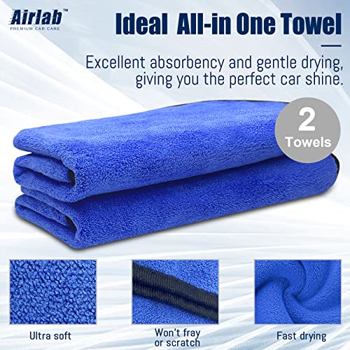 Airlab XL Microfiber Towels for Cars Drying Super Absorbent Auto Detailing Plush Extra Large Ultra Soft, Lint-Free, Streak-Free, 24'' x 35'' - Pack of 2 - Image 4