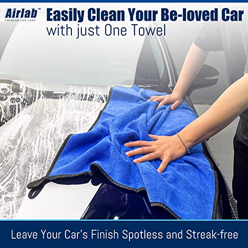 Airlab XL Microfiber Towels for Cars Drying Super Absorbent Auto Detailing Plush Extra Large Ultra Soft, Lint-Free, Streak-Free, 24'' x 35'' - Pack of 2 - Image 3