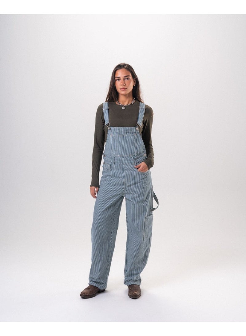 In Your Shoe Female Blue Barrel Fit Overall - Image 4