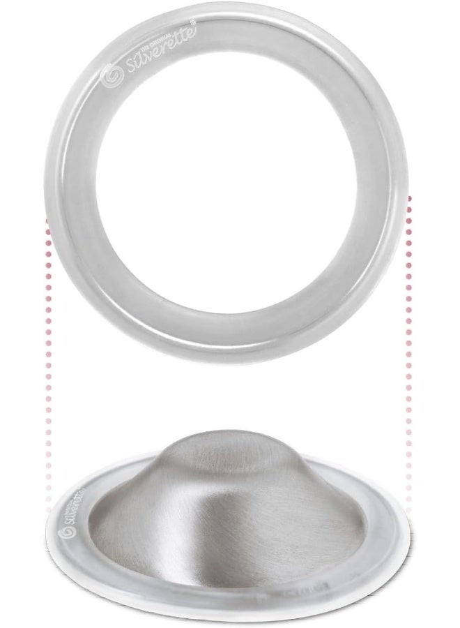 SILVERETTE XL The Original Silver Nursing Cups - Soothe and Protect Your Nursing Nipples - Made in Italy (XL + O-Feel) - Image 3