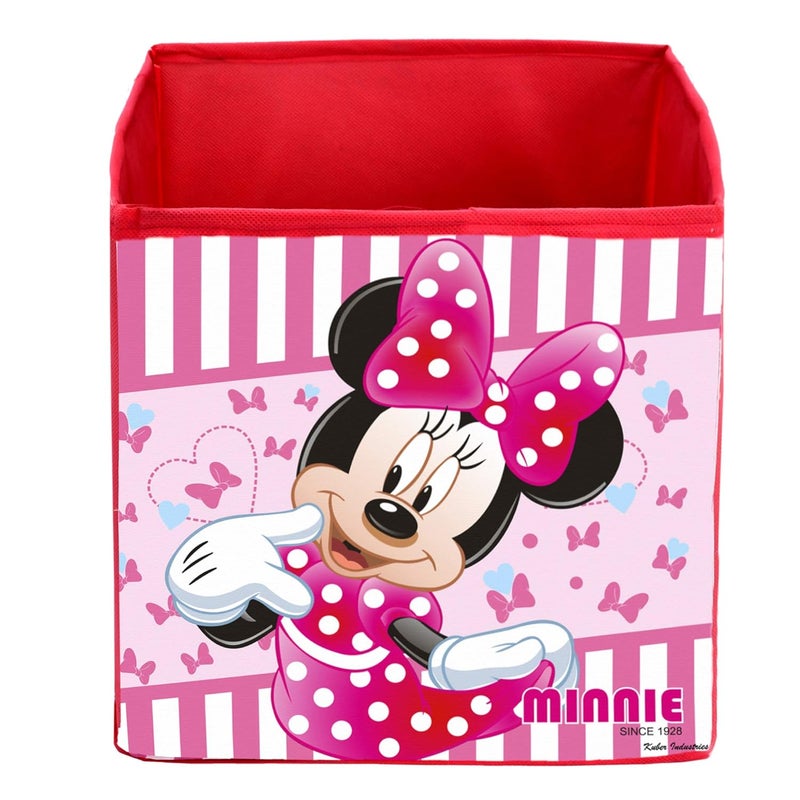 Kuber Industries Disney Print Non Woven Fabric 4 Pieces Foldable Large Size Cloth Storage Box Toy Books Wardrobe Organiser Cube with Handle Black Brown Royal Blue Pink KUBMART02384 - Image 5