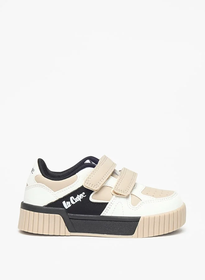 لي كوبر Boys' Colourblock Sneakers with Hook and Loop Closure