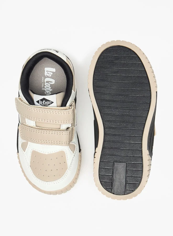 لي كوبر Boys' Colourblock Sneakers with Hook and Loop Closure