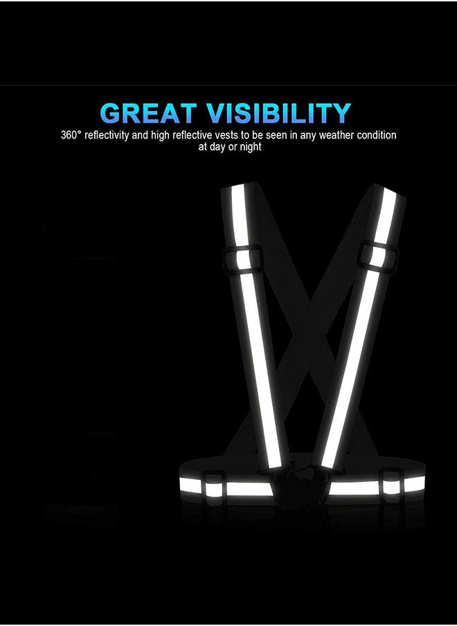 Generic - Adjustable Reflective Cycling Safety Vest With High Visibility,Black - Image 1