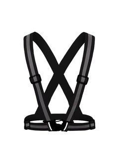 Adjustable Reflective Cycling Safety Vest With High Visibility,Black