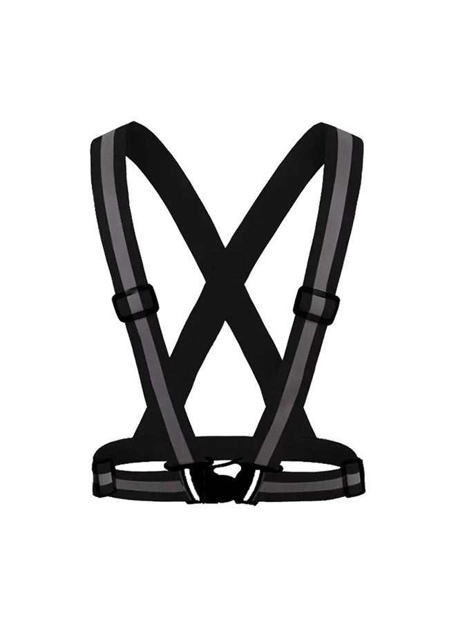 Generic - Adjustable Reflective Cycling Safety Vest With High Visibility,Black - Image 1