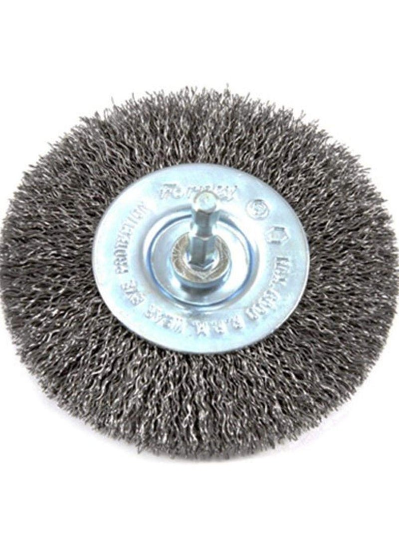 Forney Forney 72739 Wire Wheel Brush, Coarse Crimped with 1/4-Inch Hex Shank, 4-Inch-by-.012-Inch 