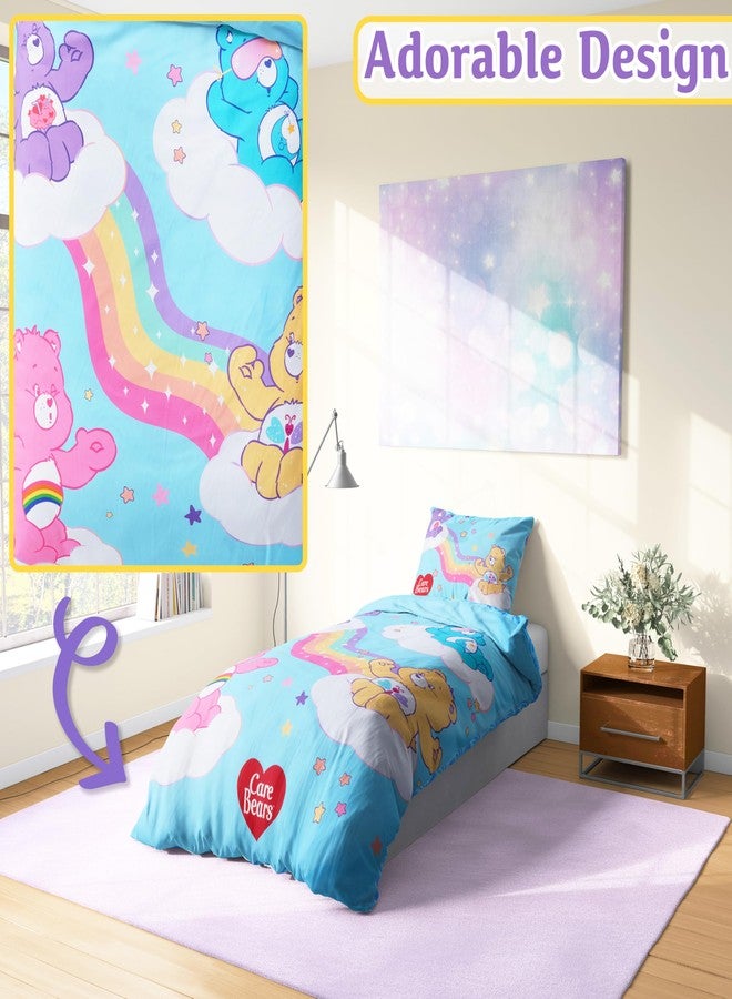 Get Trend Care Bears Kids Twin Duvet Cover Set with Pillowcase, 53x79 in, Reversible Bedding Set for Girls, Soft Cozy Comforter Cover, Bedroom Decor, Gifts for Kids - Image 3