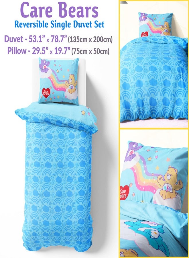 Get Trend Care Bears Kids Twin Duvet Cover Set with Pillowcase, 53x79 in, Reversible Bedding Set for Girls, Soft Cozy Comforter Cover, Bedroom Decor, Gifts for Kids - Image 2