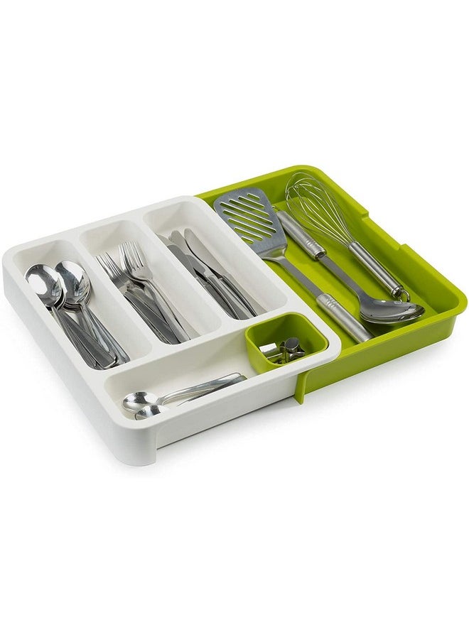 HOUSE OF QUIRK House of Quirk Plastic Utensils Drawer Organizer Expandable Cutlery Tray, Multi-Coloured  - Image 1