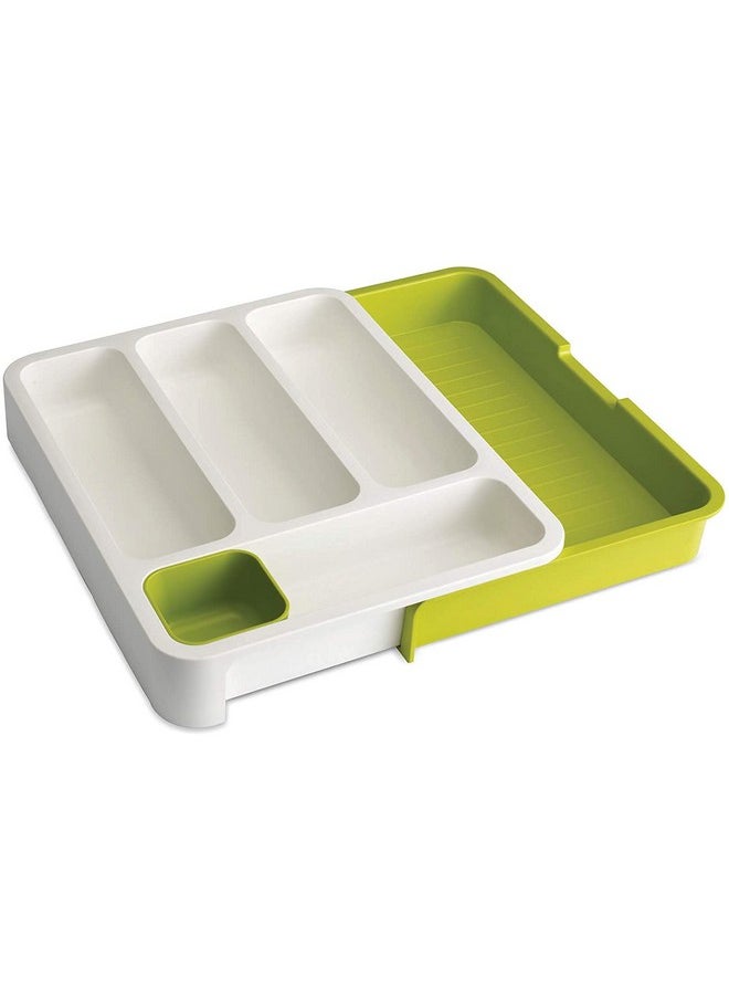 HOUSE OF QUIRK House of Quirk Plastic Utensils Drawer Organizer Expandable Cutlery Tray, Multi-Coloured  - Image 2