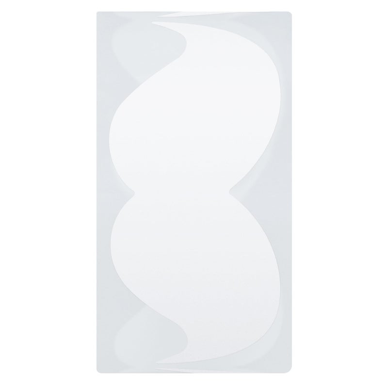 Hybsk 8cm x 4cm White Mustache Stickers Moustache Party Baby Shower Little Man Themed Father's Day Bow tie Party Labels Total 200 Per Roll (White) - Image 2