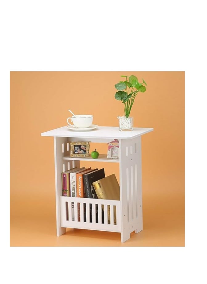 Generic FFD Bed Side Table Square End Table Sofa Bed Side Table Simple End Table Nightstand Coffee Table Cabinet Book Shelf Rack Sofa Storage Organizer Storage Stand Cabinet  - Image 1