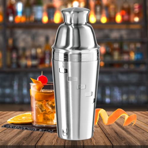 OGGI Dial A Drink Cocktail Shaker - Stainless Steel, 15 Recipes, Built in Strainer, 34 oz - The Original and Only Dial A Drink - Ideal Home Bar Drink Mixer, Bartender Kit, Essential Bar Accessories - Image 3