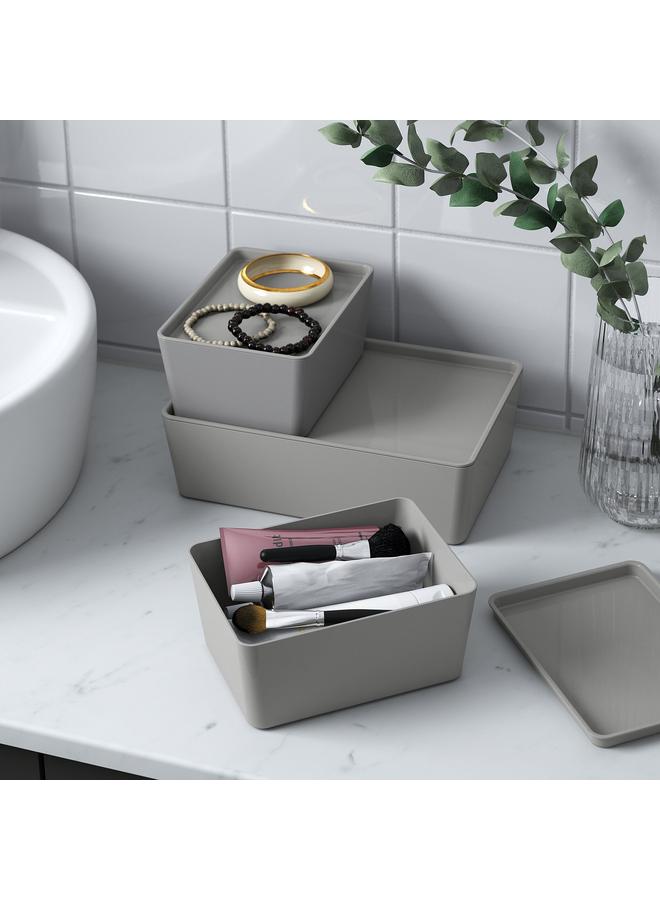 erorex Box With Lid, Light Grey, 13X18X8 Cm - Image 2