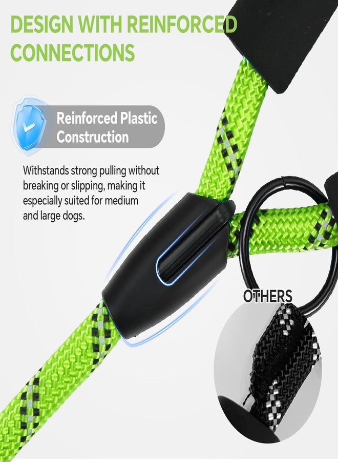 Glohoop Heavy Duty Dog Leash - 4.9 FT for Large and Small Dogs - Strong Nylon, Comfortable Handle, Reflective Stitching - Ideal for Walking, Training, and Outdoor Activities, Green - Image 5