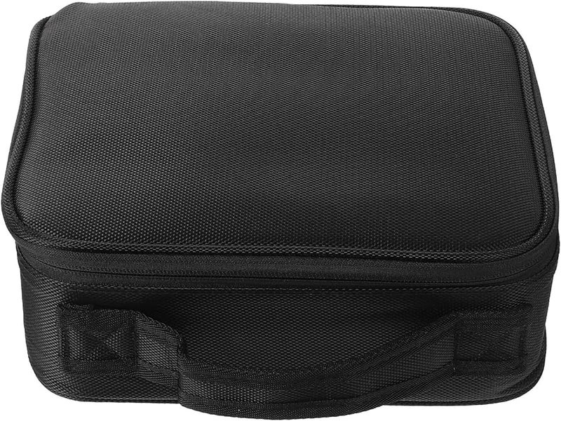 Multi Layer Portable Makeup Bag Black Travel Toiletry Organizer With Handle - Image 1