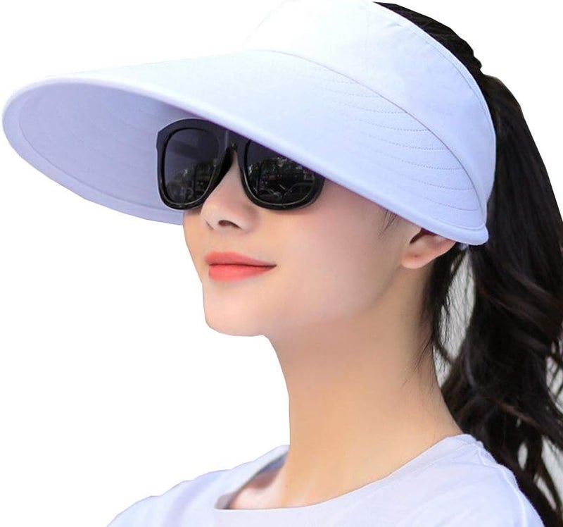 CAMOLAND Sun Visor Hats Women Large Brim Summer UV Protection Beach Cap - Image 1