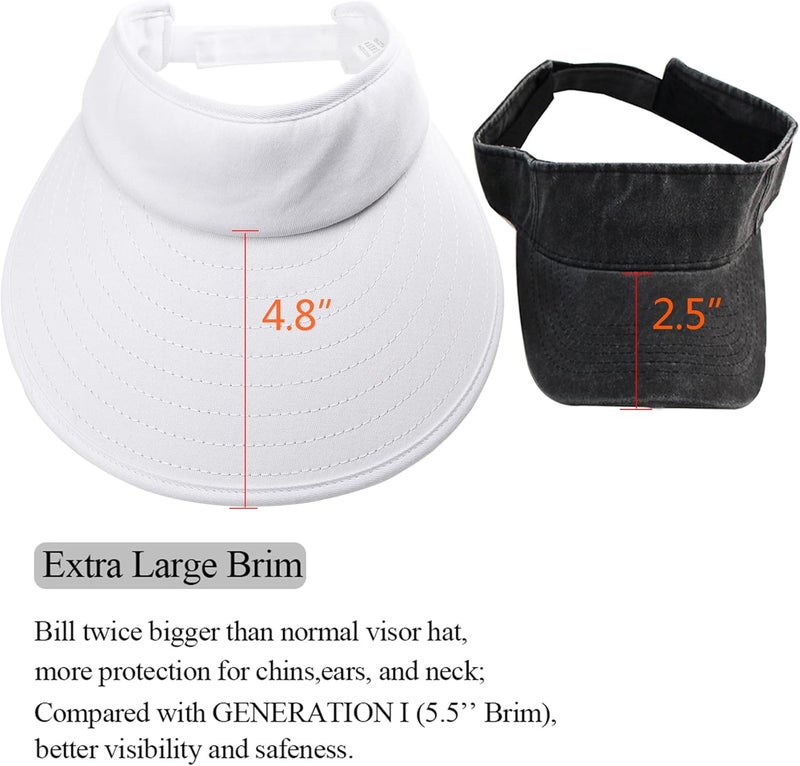 CAMOLAND Sun Visor Hats Women Large Brim Summer UV Protection Beach Cap - Image 4