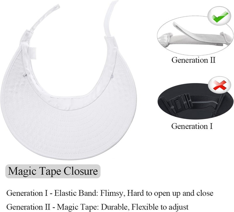 CAMOLAND Sun Visor Hats Women Large Brim Summer UV Protection Beach Cap - Image 3
