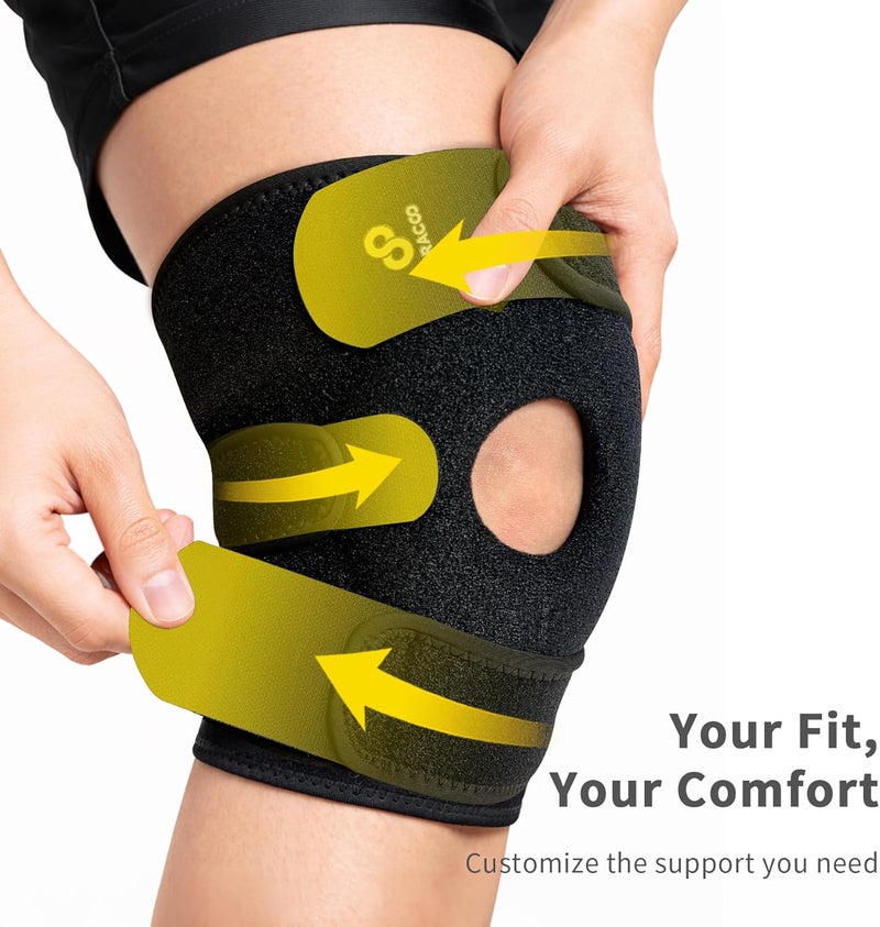 Bracoo Adjustable Compression Knee Support Brace for Men and Women - Patellar Pad for Arthritis Pain and Injury Recovery - Image 3