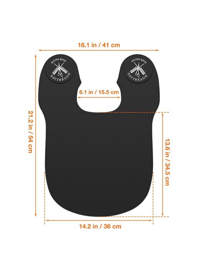 Noverlife - Black Hair Cutting Collar, Silicone Hair Cutting Guide Cutting Capes Rubber Neck for Hairstylist, Weighted Hair Dye Collar Haircut Guard Shield, Rubber Neck Wrap Hair Cutting Pad for Salon - Image 1