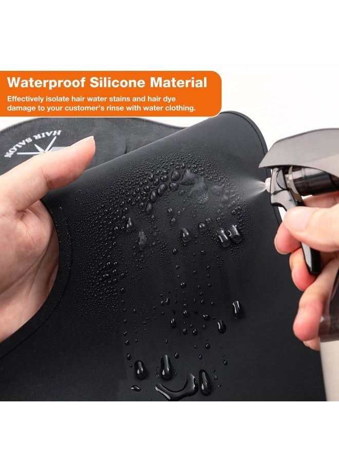 Noverlife Black Hair Cutting Collar, Silicone Hair Cutting Guide Cutting Capes Rubber Neck for Hairstylist, Weighted Hair Dye Collar Haircut Guard Shield, Rubber Neck Wrap Hair Cutting Pad for Salon  - Image 5