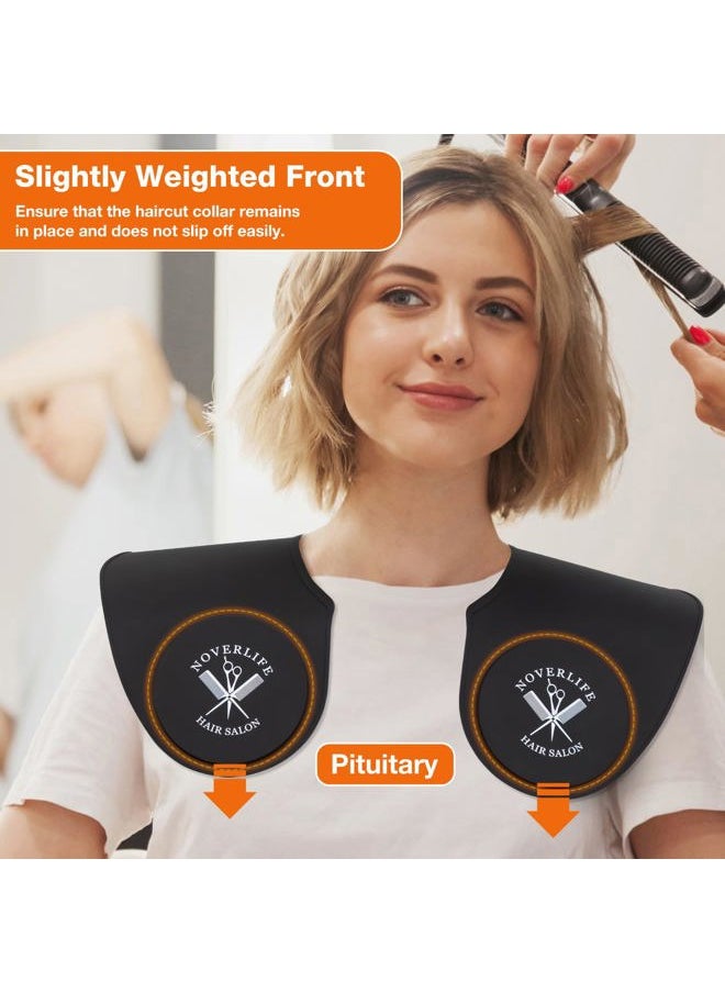 Noverlife Black Hair Cutting Collar, Silicone Hair Cutting Guide Cutting Capes Rubber Neck for Hairstylist, Weighted Hair Dye Collar Haircut Guard Shield, Rubber Neck Wrap Hair Cutting Pad for Salon  - Image 3