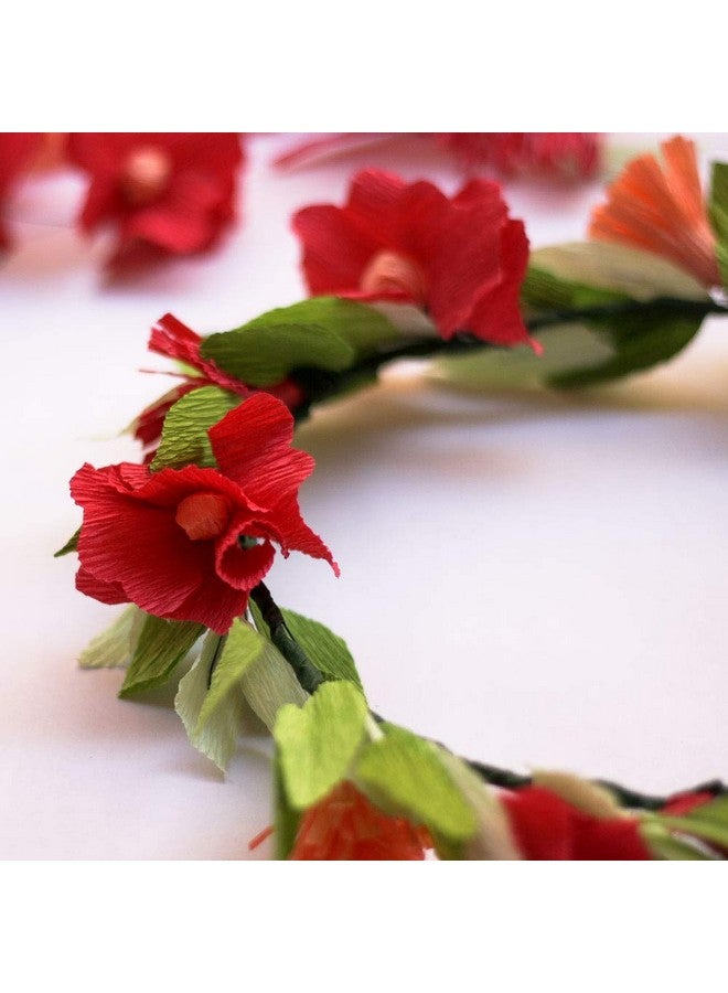 3A Featuretail Multicolor Crepe/Wrinkled Paper Rolls for Flowers Making/Decoration or Bouquet Wrapping - 8ft Length/20in Width (5pcs, Red, Green, Yellow, Pink & White) - Image 4