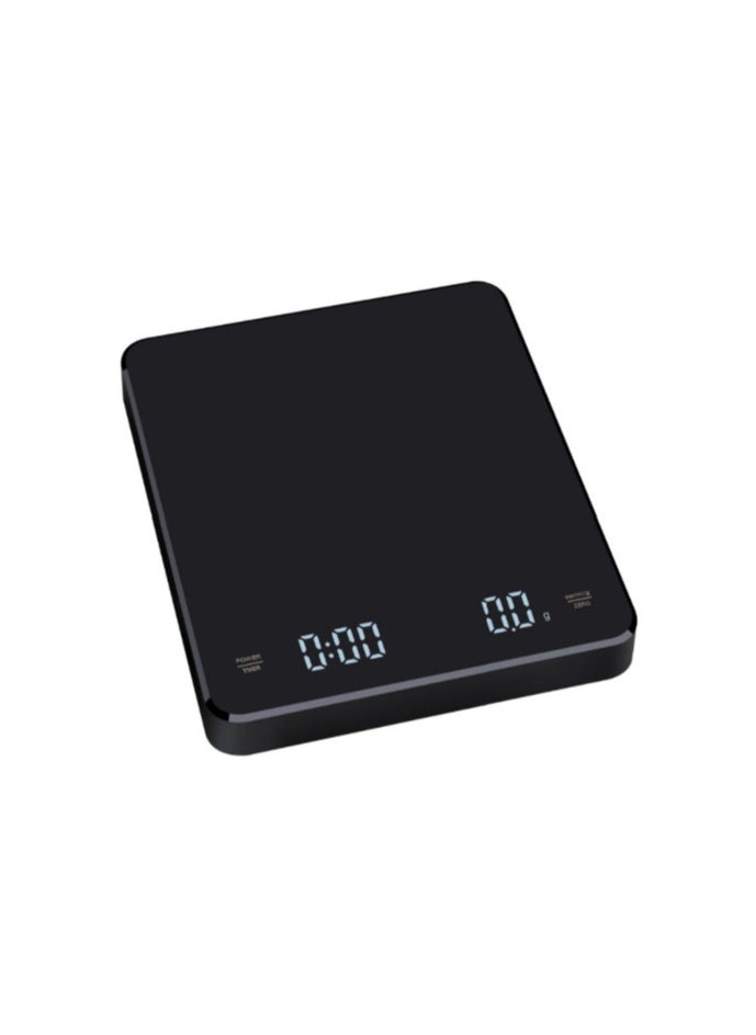 Generic - Digital Coffee Scale with Timer, 3 KG/0.1 g USB Rechargeable Kitchen Scale with LED Screen, Tare and Auto On/Off Functions, Measures in Grams/Ounces/Milliliter (Black)! A Must-Have for Your Everyday Coffee Indulgence! - Image 1