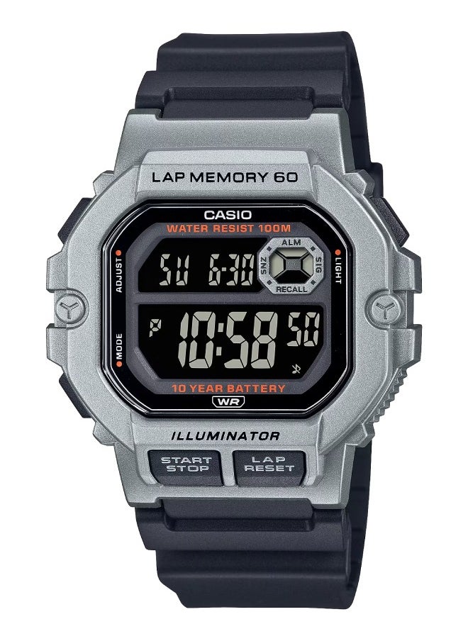 CASIO Women's Digital Water Resistant Dual Time Resin Band Wrist Watch WS-1400H-1BV 